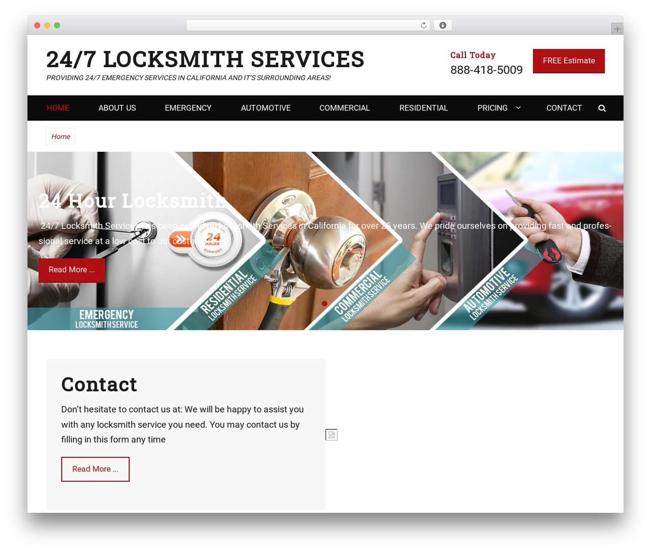 Decree best free WordPress theme - locksmith247services.com