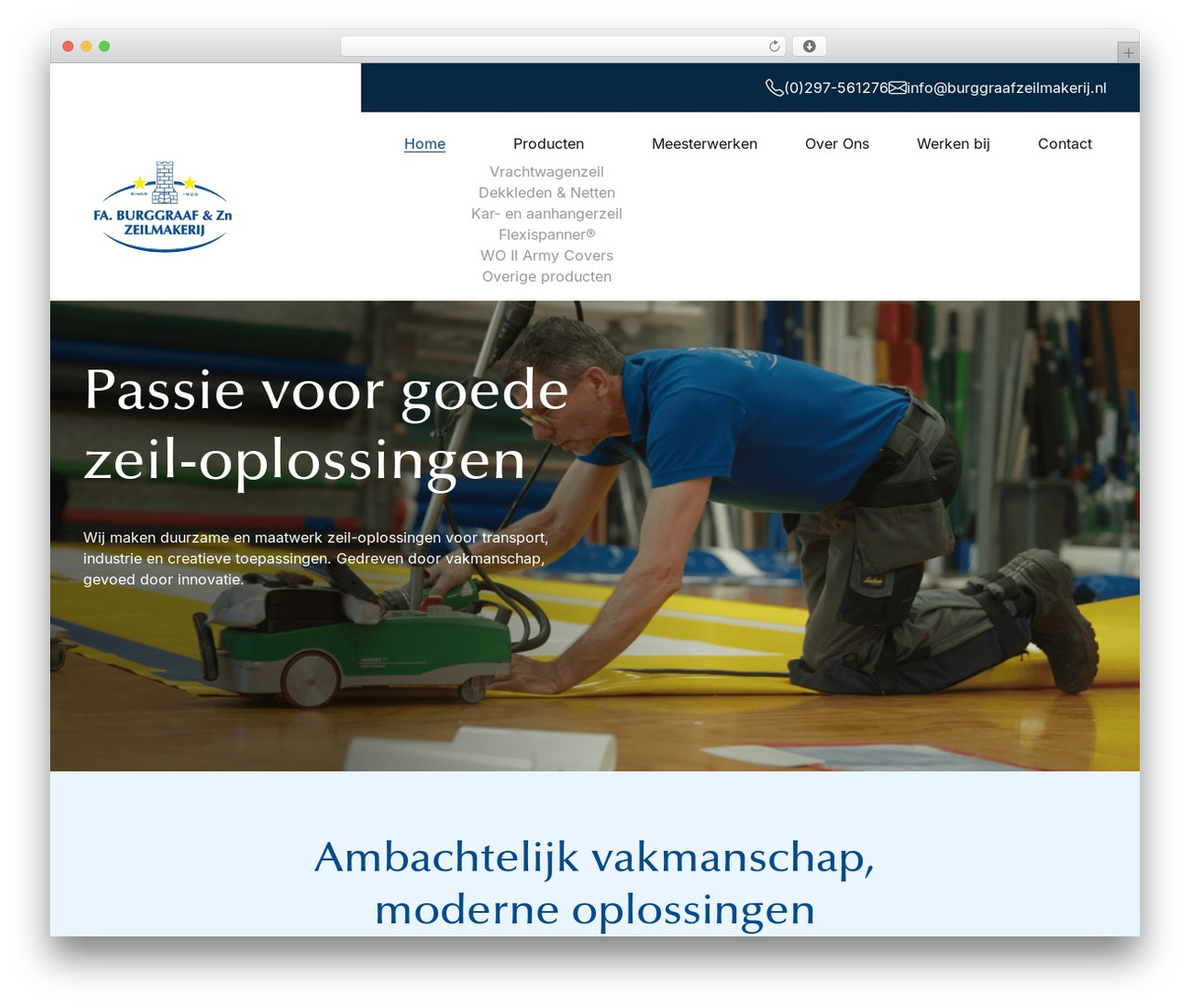 Default Sections WordPress theme design - burggraafzeilmakerij.nl