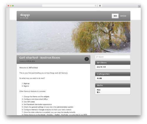 Silver WordPress theme - 4app.allforchina.com