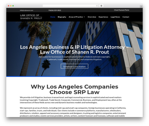 Theme WordPress Divi - srplawyer.com