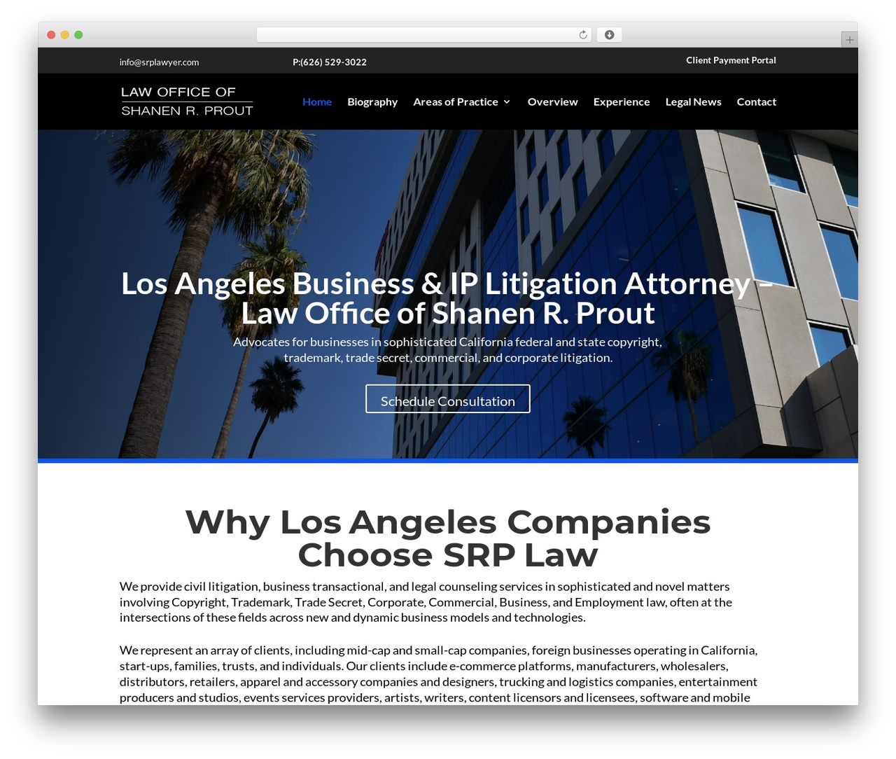 Theme WordPress Divi - srplawyer.com