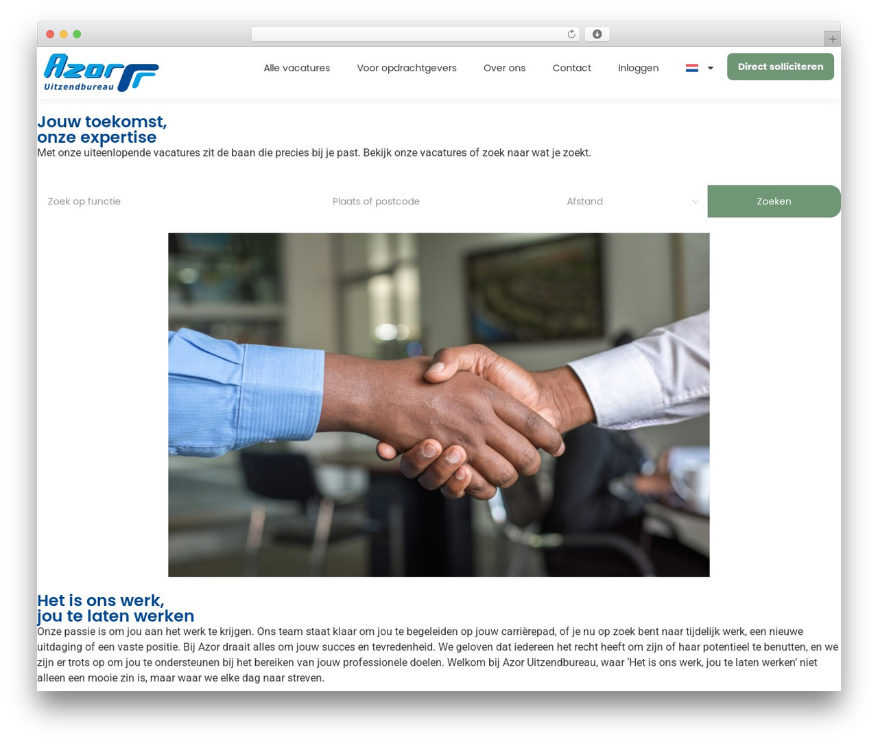 Theme WordPress Hello Elementor - azoruitzendbureau.nl