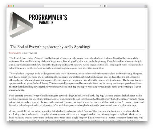 Best WordPress theme Basic2Col - programmersparadox.com