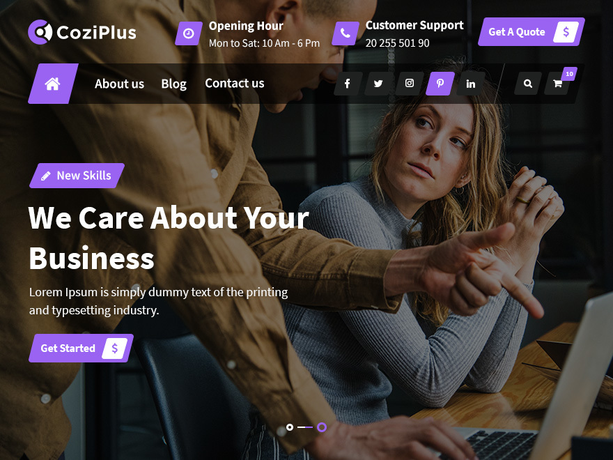 CoziPlus business WordPress theme