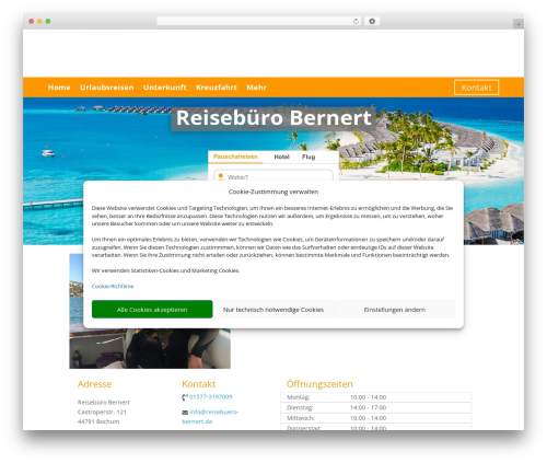 Smg theme extension WordPress plugin - reisebuero-bernert.de