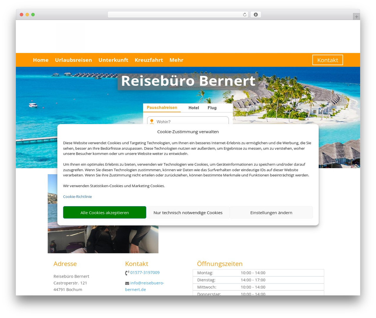 Divi theme WordPress - reisebuero-bernert.de