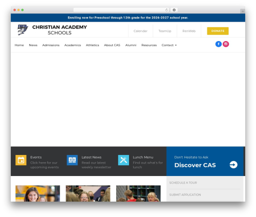 Ed School WordPress website theme - caseagles.org