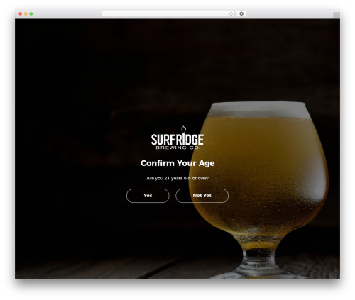 Age checker WordPress plugin - surfridgebrewery.com