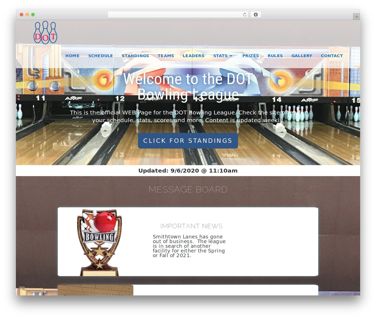 WordPress theme OceanWP - dotbowlingleague.com