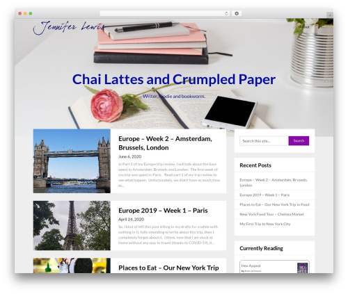 Adaptable Notes best restaurant WordPress theme - jenniferlewis.ca