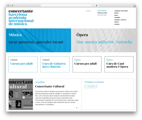 Concertante theme WordPress - barcelonaconcertante.com
