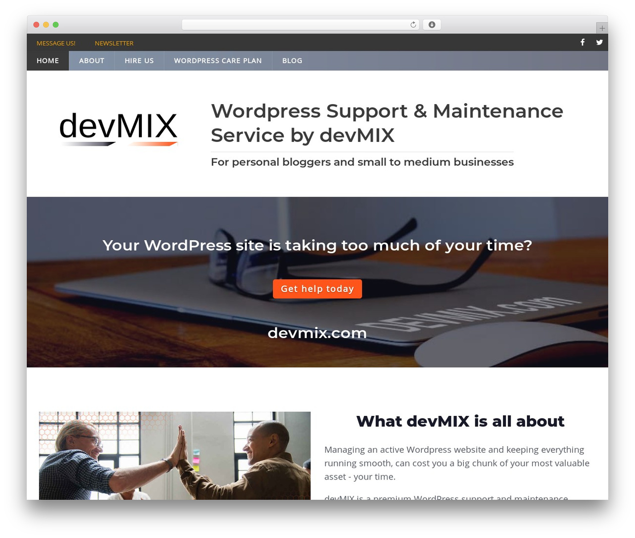 DDT WordPress theme - devmix.com