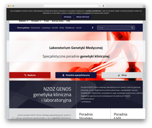 Polyclinic WordPress page template - genos.com.pl