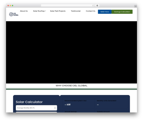 Solar calculator WordPress plugin - cielglobals.com