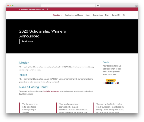 Divi theme WordPress - hhf-ak.org