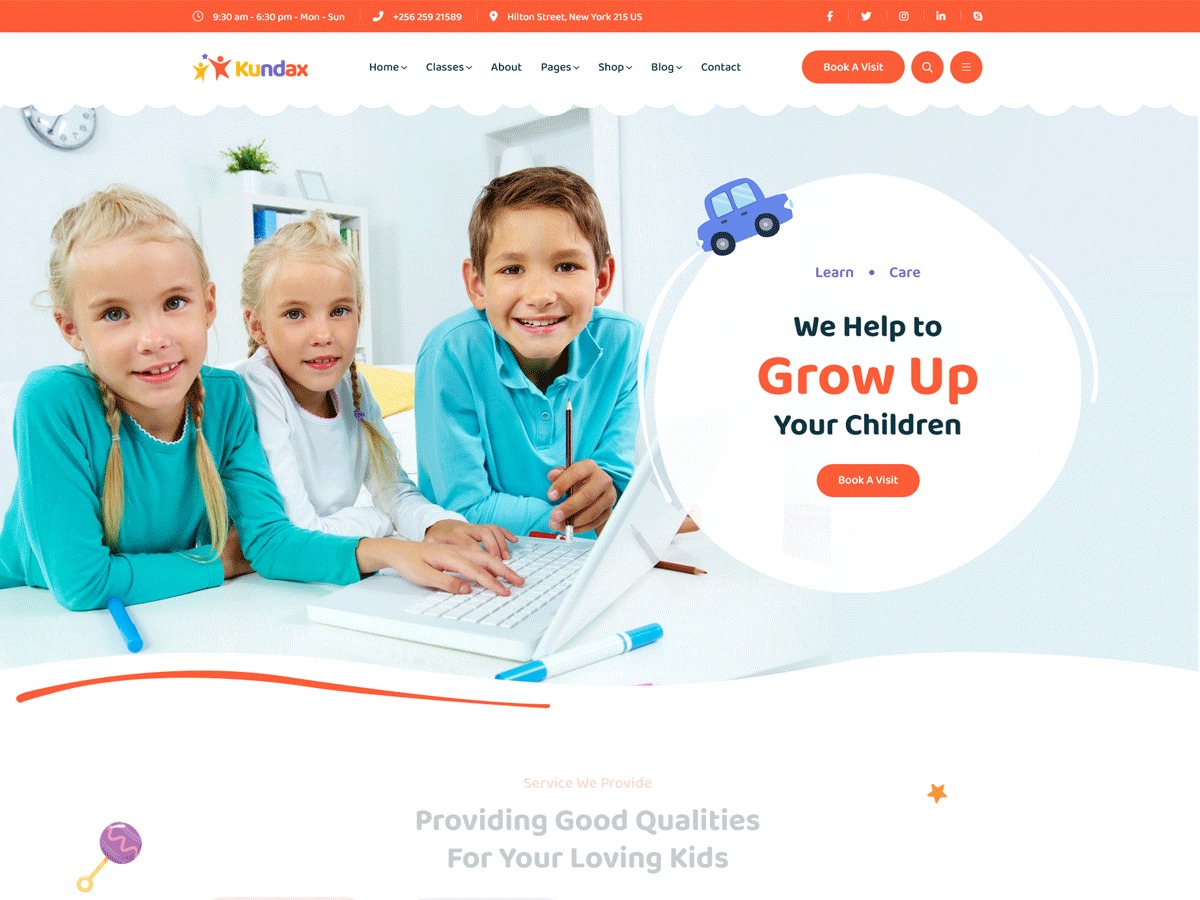 Kundax WordPress theme by Vecurosoft