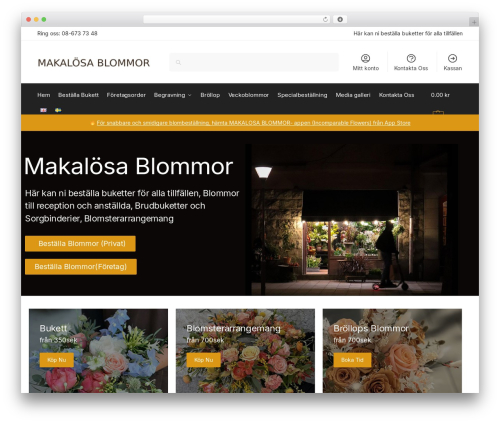 Shoptimizer WordPress ecommerce theme - makalosablommor.se