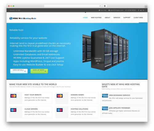 WordPress theme AOX HOST - whgate.com