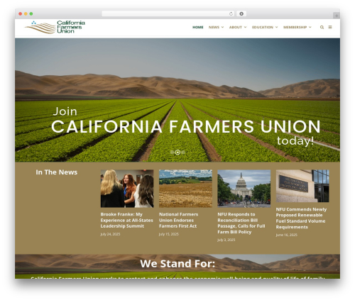 WP theme Create - californiafarmersunion.org