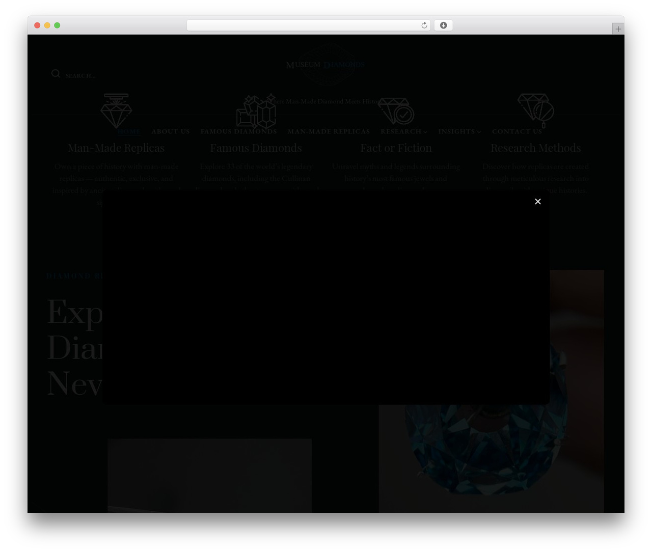 Aro premium WordPress theme - museumdiamonds.com