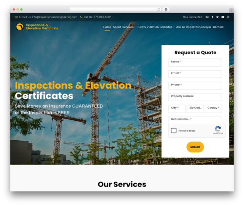 Radiantthemes mega menu WordPress plugin - inspectionsandelevationcertificates.com