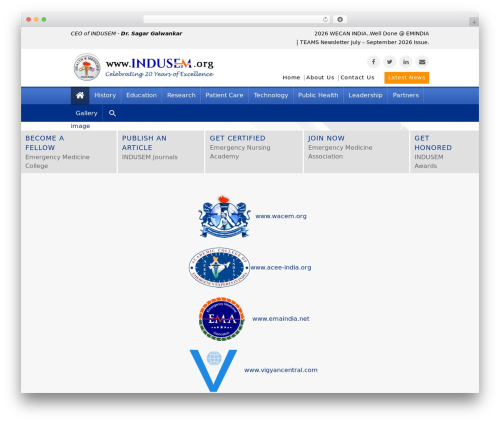 Freddie WordPress theme - indusem.org