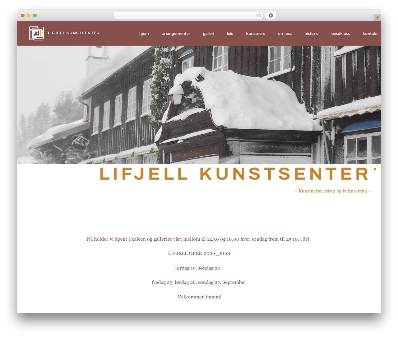 Hello Elementor WordPress theme - lifjellkunstsenter.com