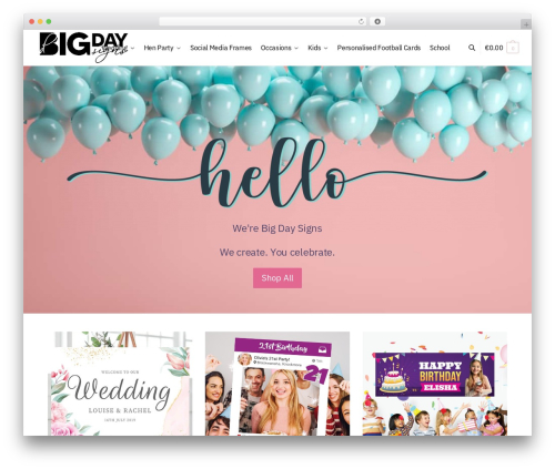 Shoptimizer WordPress theme - bigdaysigns.com