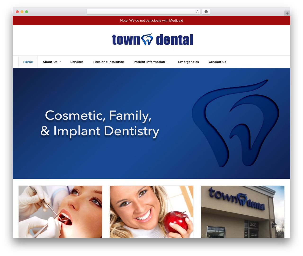 Shuttle Pro WordPress theme - towndentalny.com