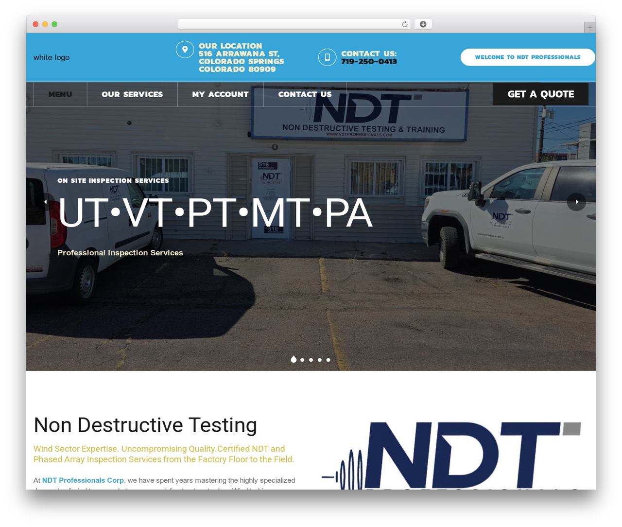 WordPress theme Oildrop - ndtprofessionals.com