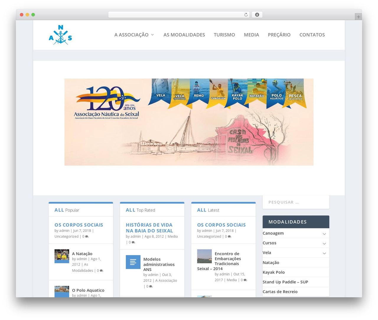 Extra theme WordPress - anauticaseixal.pt