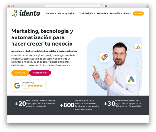 Idento Framework WordPress theme - static.idento.es