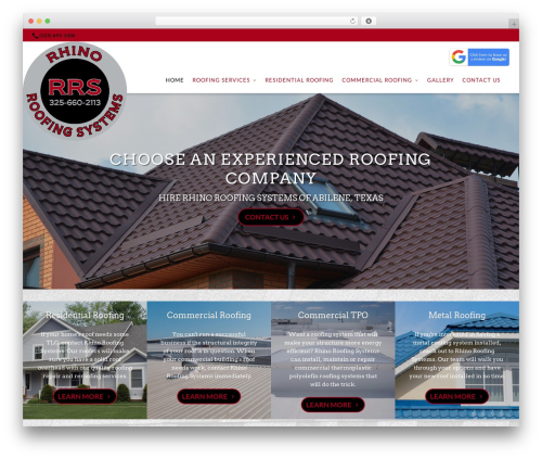 WordPress theme Beacon Theme - rhinoroofsystems.com