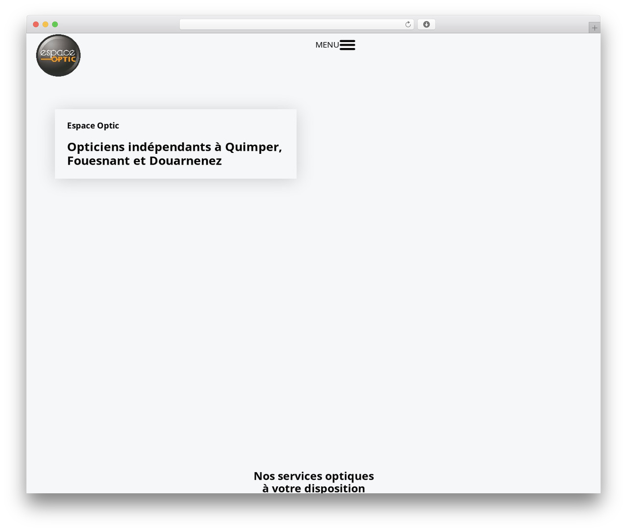 WordPress theme Hello Elementor - espaceoptic.com