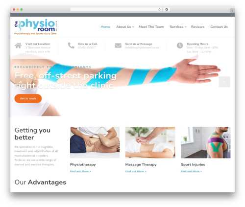WordPress theme Physio-qt - thephysioroom.co.uk