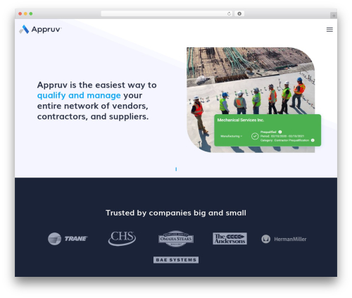 WordPress website theme Appruv - appruv.com