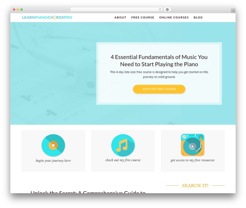 daisy WordPress theme - learnpianochordspro.com