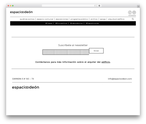 Espacio Odeon WordPress page theme - espacioodeon.com