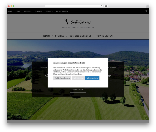 Newsletter2Go free WordPress plugin - golf-stories.com