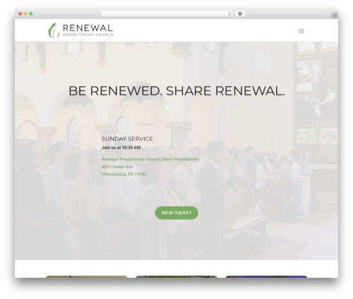 WordPress theme Divi - renewalchurch.org