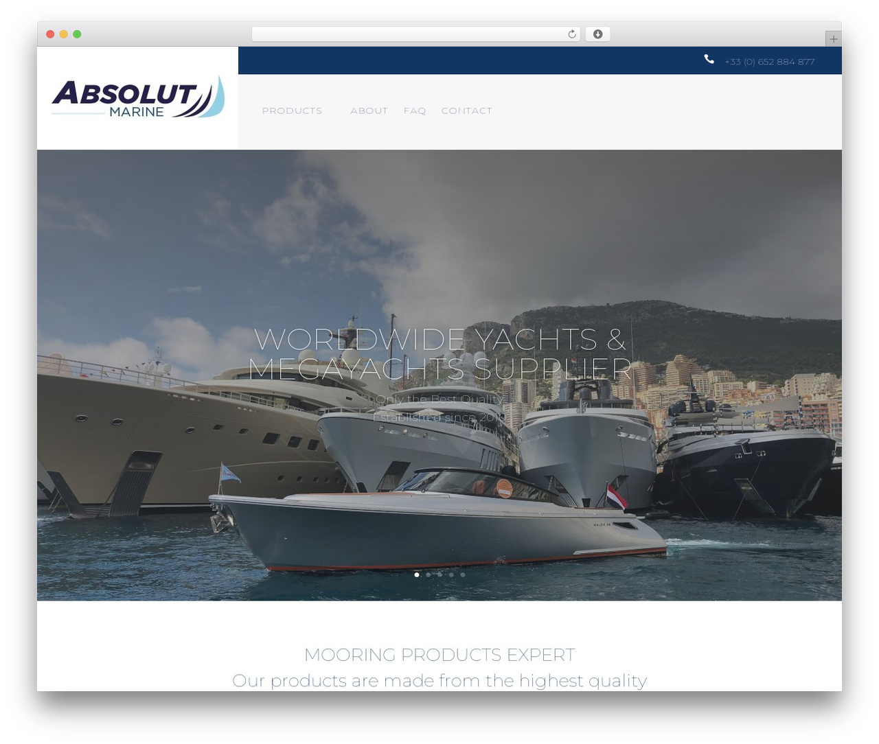 WordPress theme Divi - absolut-marine.com