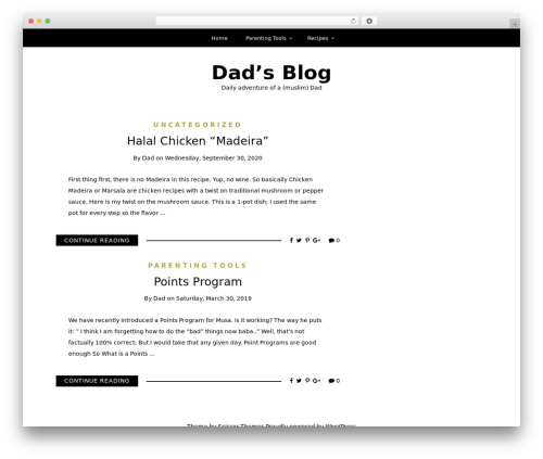 WordPress theme Writee - dadsaga.com
