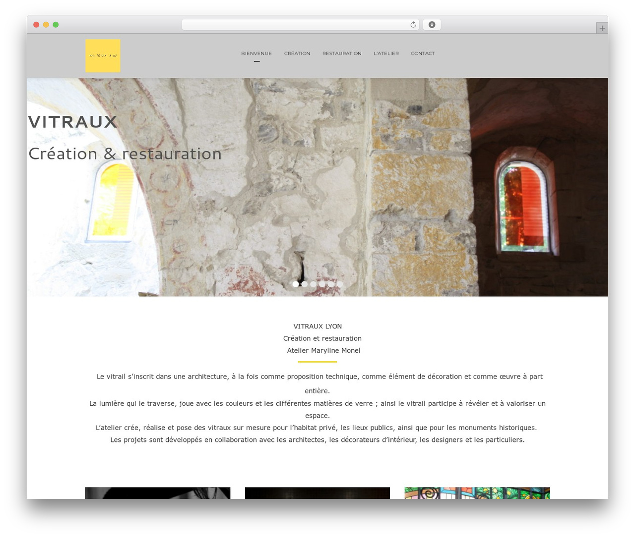 WordPress website theme Deploy - vitrauxmarylinemonel.com