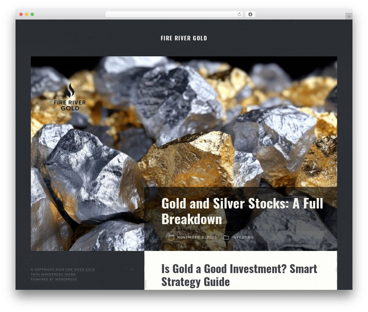 Best WordPress theme Path - firerivergold.com Best WordPress theme Path - firerivergold.com