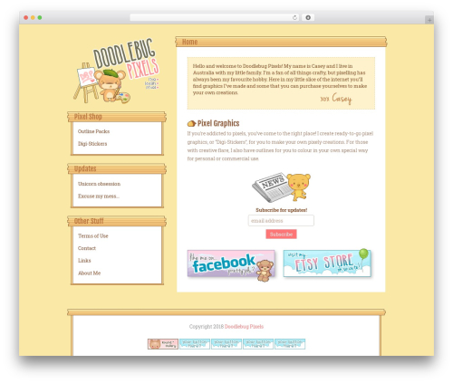 Doodlebug Pixels WordPress theme - doodlebugpixels.com