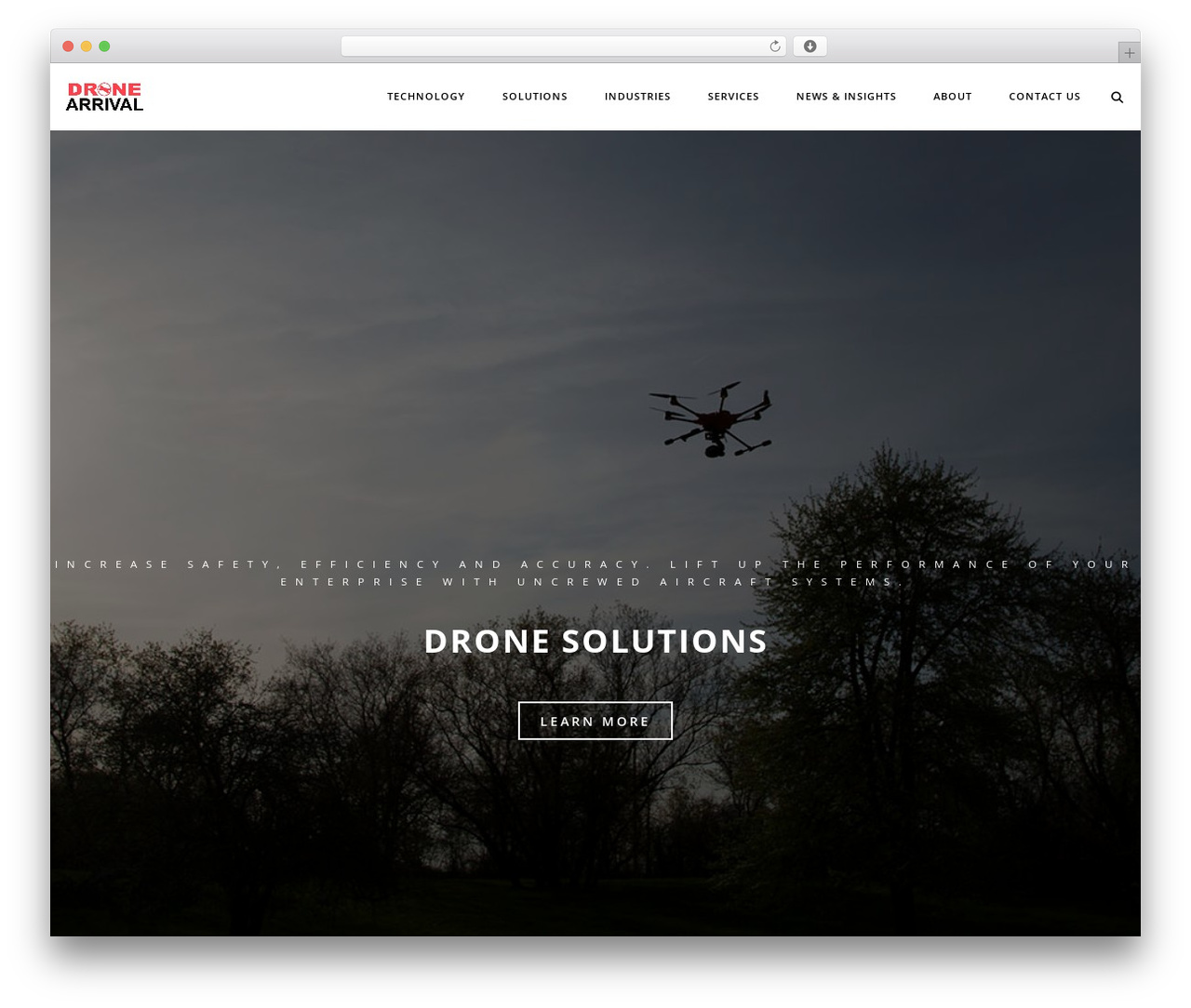H-Code WordPress page theme - dronearrival.com