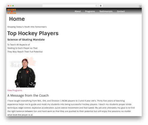 Hello Elementor free WordPress theme - scienceofskating.com