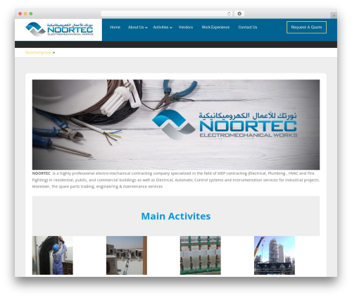 Nirman Construction premium WordPress theme - noortecgroup.com