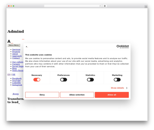 WordPress theme admind-theme - admindagency.com