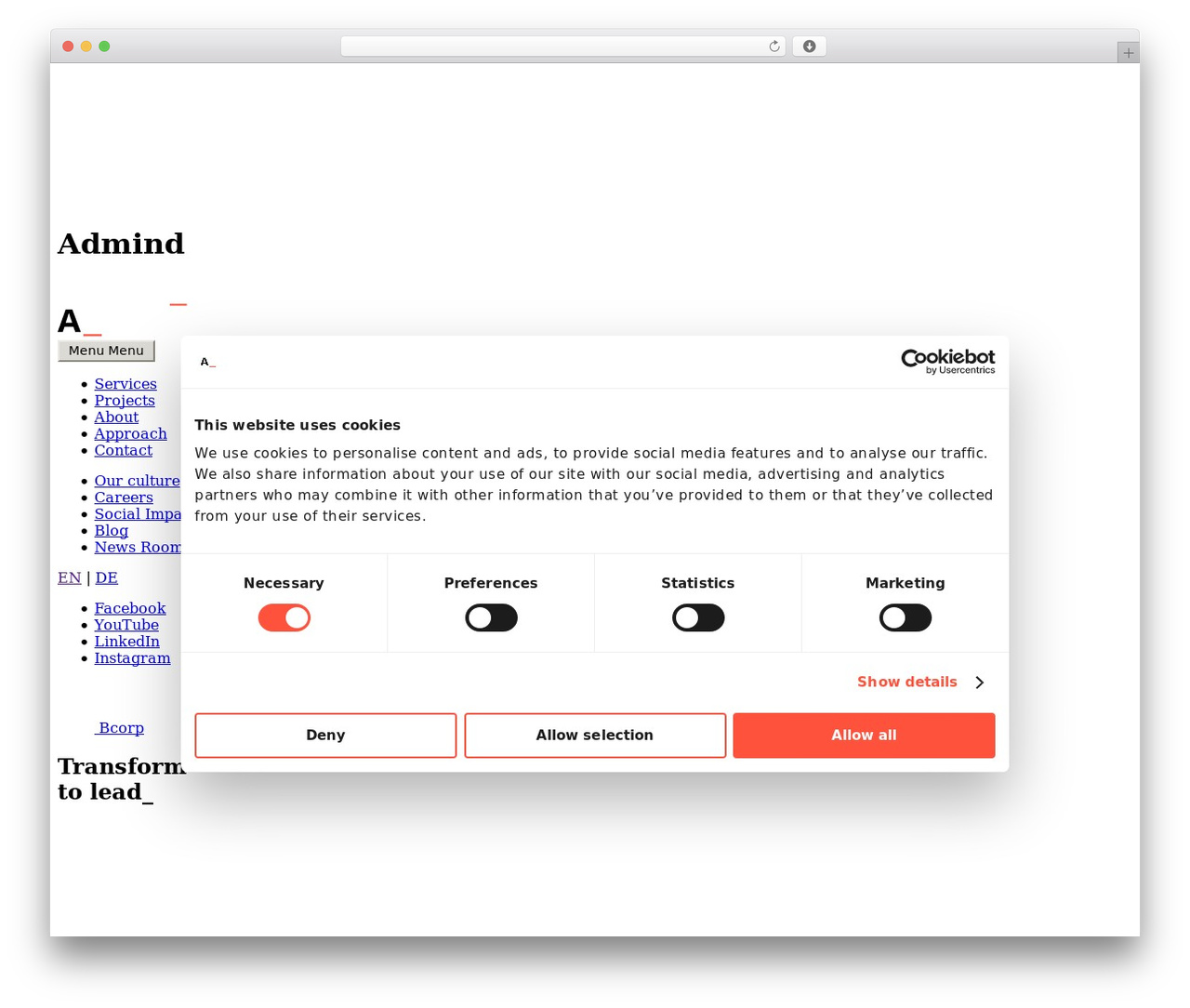 WordPress theme admind-theme - admindagency.com